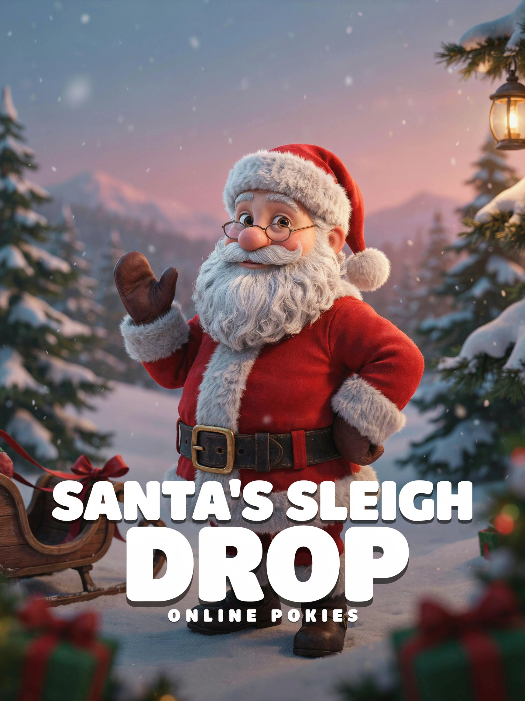 Reel art from the Xmas Drop pokie